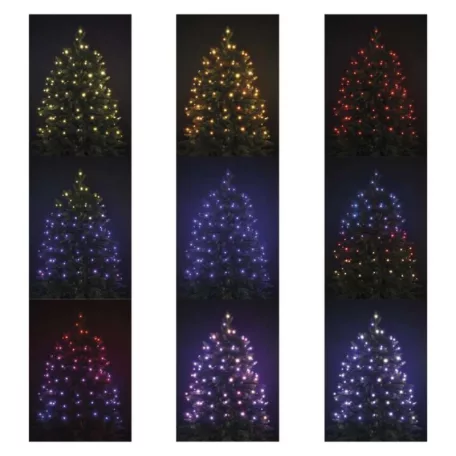 LED karácsonyi fényfüzér, 10 m, kültéri és beltéri, RGB, távirányító, programok, időzítő