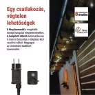 LED karácsonyi fényfüzér, 4 m, kültéri és beltéri, hideg fehér, progr, időz.