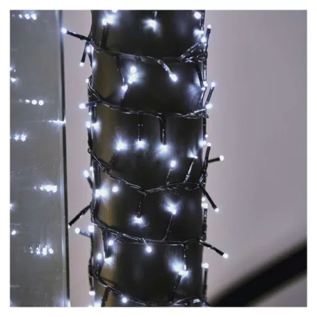 LED karácsonyi fényfüzér – süni, 8 m, kültéri és beltéri, hideg fehér, időzítő