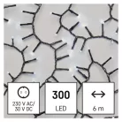 LED karácsonyi fényfüzér – süni, 6 m, kültéri és beltéri, hideg fehér, időzítő