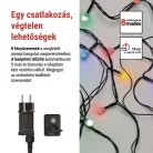 LED karácsonyi fényfüzér,cseresznye–golyók, 20 m, kültéri és beltéri, többszínű,progr,időz
