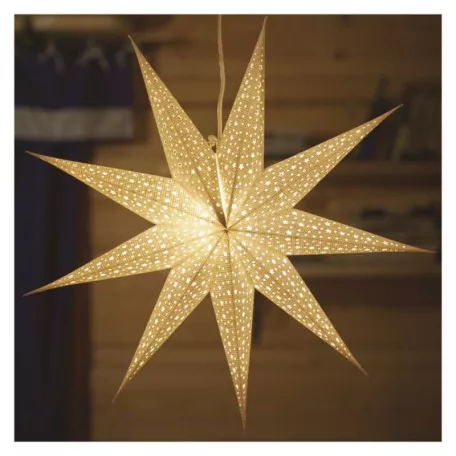 LED papír csillag, függeszthető, 60 cm, beltérre