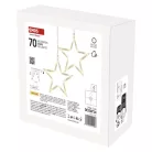 LED karácsonyi fényfüggöny – 7 csillag, 67x125cm, kültéri és beltéri, meleg fehér
