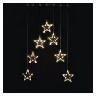 LED karácsonyi fényfüggöny – 7 csillag, 67x125cm, kültéri és beltéri, meleg fehér