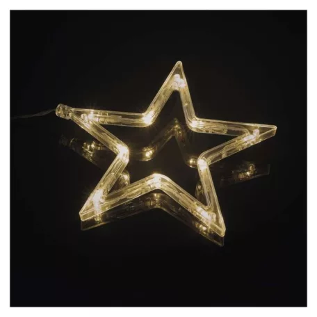 LED karácsonyi fényfüggöny – 7 csillag, 67x125cm, kültéri és beltéri, meleg fehér