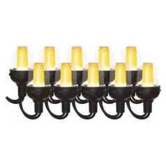   LED fényfüzér – 10× party égő, 4,5 m, kültérre és beltérre, vintage