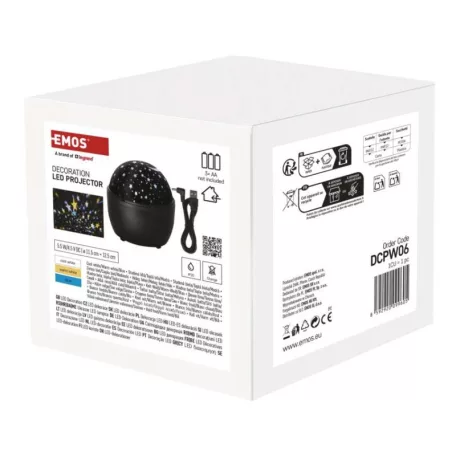 LED dekor projektor – csillagok, 3× AA, beltérre