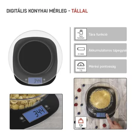 EMOS Digitális konyhai mérleg EV025