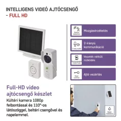   GoSmart Vezeték nélküli akkumulátoros video kaputelefon IP-09D wifivel és napelemmel