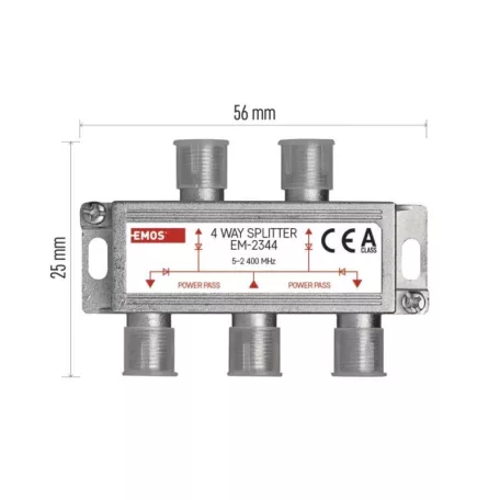 EMOS Antenna elosztó EM2344