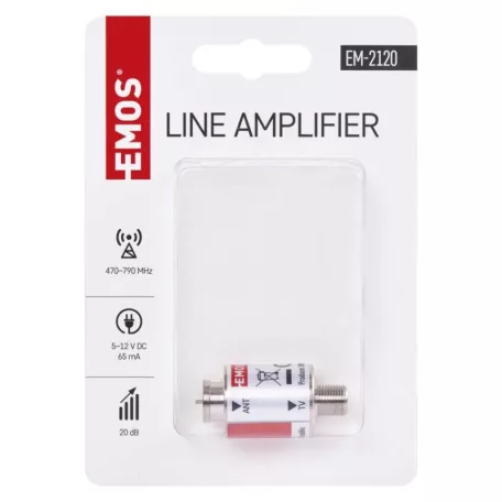 EMOS DVB-T/T2 antenna előerősítő 20 dB