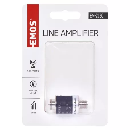 EMOS DVB-T/T2 antenna előerősítő 30 dB