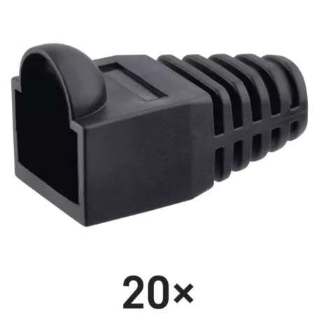 EMOS RJ45 csatlakozó védőkupak fekete 20db/csomag