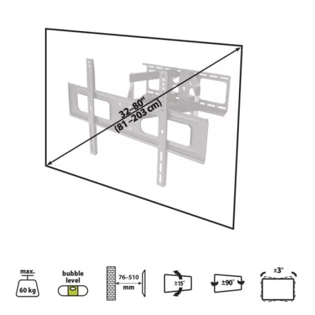EMOS Fali konzol 32–80" (81–203 cm)