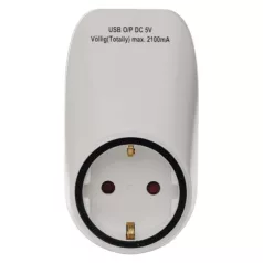 EMOS Aljzat 2xUSB SCHUKO, fehér