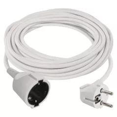 Hosszabbító 10 m / 1 aljzat / fehér / PVC / 1,5 mm2