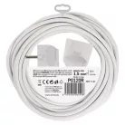 Hosszabbító 10 m / 1 aljzat / fehér / PVC / 1,5 mm2