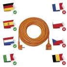Hosszabbító 30 m / 1 aljzat / narancssárga / PVC / 250 V / 1,5 mm2