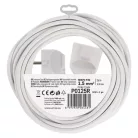 Hosszabbító 5 m / 1 aljzat / fehér / PVC / 1,5 mm2
