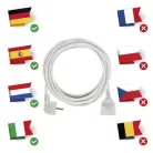 Hosszabbító 5 m / 1 aljzat / fehér / PVC / 1,5 mm2