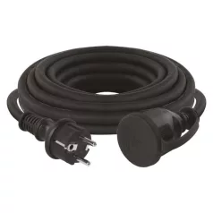   Kültéri hosszabbító 5 m / 1 aljzat / fekete / gumi-neoprén / 250 V / 1,5 mm2