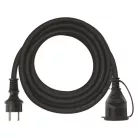 Kültéri hosszabbító 5 m / 1 aljzat / fekete / gumi-neoprén / 250 V / 1,5 mm2
