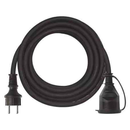 Kültéri hosszabbító 5 m / 1 aljzat / fekete / gumi-neoprén / 250 V / 1,5 mm2