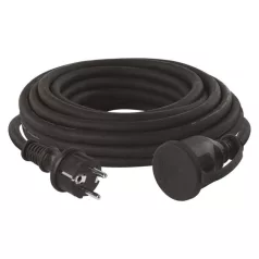   Hosszabbító 10 m / 1 aljzat / fekete / gumi-neoprén / 250 V / 2,5 mm2