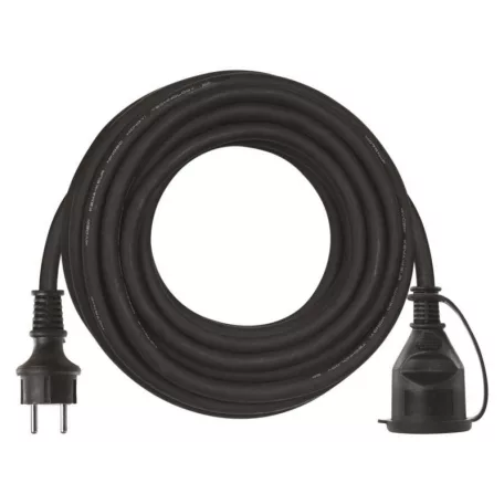Hosszabbító 10 m / 1 aljzat / fekete / gumi-neoprén / 250 V / 1,5 mm2