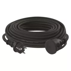   Hosszabbító 25 m / 1 aljzat / fekete / gumi-neoprén / 250 V / 2,5 mm2