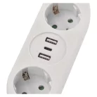 EMOS HOSSZABBÍTÓ 2ALJ.+2×USB A+1×USB C, 1,5M