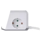 Hosszabbító - kocka 2 m / 2 aljzat / fehér / 2×USB-A+1×USB-C+Qi / 1,5 mm2
