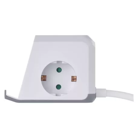 Hosszabbító - kocka 2 m / 2 aljzat / fehér / 2×USB-A+1×USB-C+Qi / 1,5 mm2