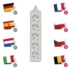EMOS Elosztó (hosszabbító) vezeték nélkül 5 aljzat