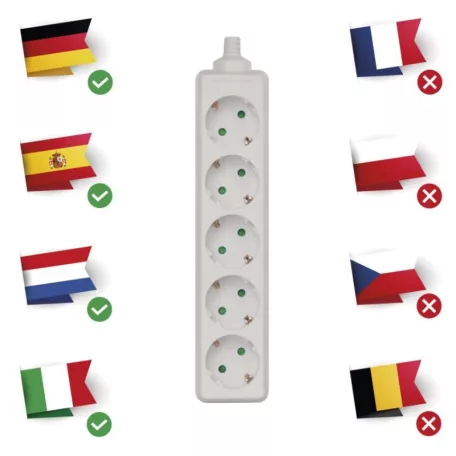 EMOS Elosztó (hosszabbító) vezeték nélkül 5 aljzat