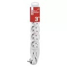 Hosszabbító 3 m / 5 aljzat / fehér / PVC / 1,5 mm2