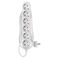  Hosszabbító 1,4 m  /  6 aljzat  /  fehér  /  PVC  /  1 mm2