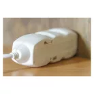Hosszabbító 2 m / 6 aljzat / fehér / PVC / 1 mm2