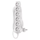Hosszabbító 3 m / 6 aljzat / fehér / PVC / 1,5 mm2