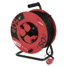 Kültéri kábeldob 50 m / 4 aljzat / fekete / gumi / 230 V / 1,5 mm2