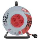 Kábeldob 25 m / 4 aljzat / fekete / PVC / 230 V / 2,5 mm2