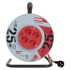   Kábeldob 25 m / 4 aljzat / narancssárga / PVC / 230 V / 1,5 mm2