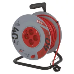   Kábeldob 40 m / 4 aljzat / narancssárga / PVC / 230 V / 1,5 mm2