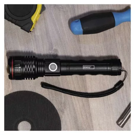 EMOS LED tölthető fém zseblámpa, 600 lm
