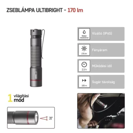 EMOS ULTIBRIGHT 60 CREE LED fém zseblámpa, 170lm
