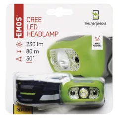 EMOS CREE LED Fejlámpa tölthető 5W 230lm
