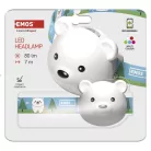 EMOS LED Fejlámpa tölthető medve 80 lm, Li-Pol 500 mAh