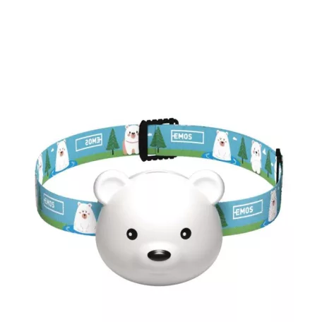 EMOS LED Fejlámpa tölthető medve 80 lm, Li-Pol 500 mAh