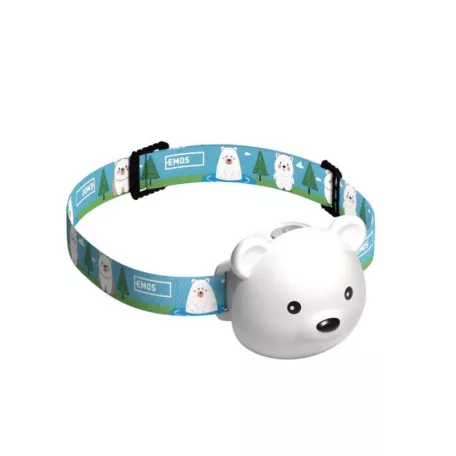 EMOS LED Fejlámpa tölthető medve 80 lm, Li-Pol 500 mAh