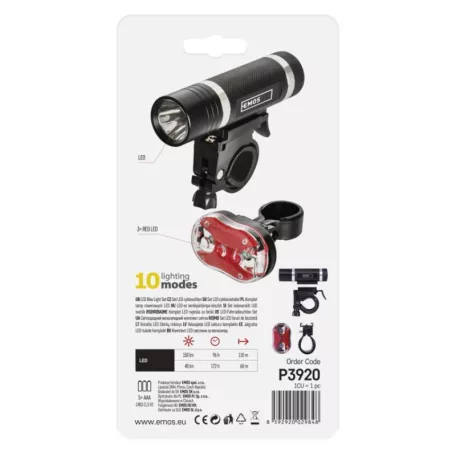 EMOS LED Kerékpárlámpa szett 1+3 chip 150lm